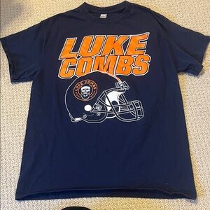 LUKE COMBS Navy Blue Graphic T-Shirt Medium